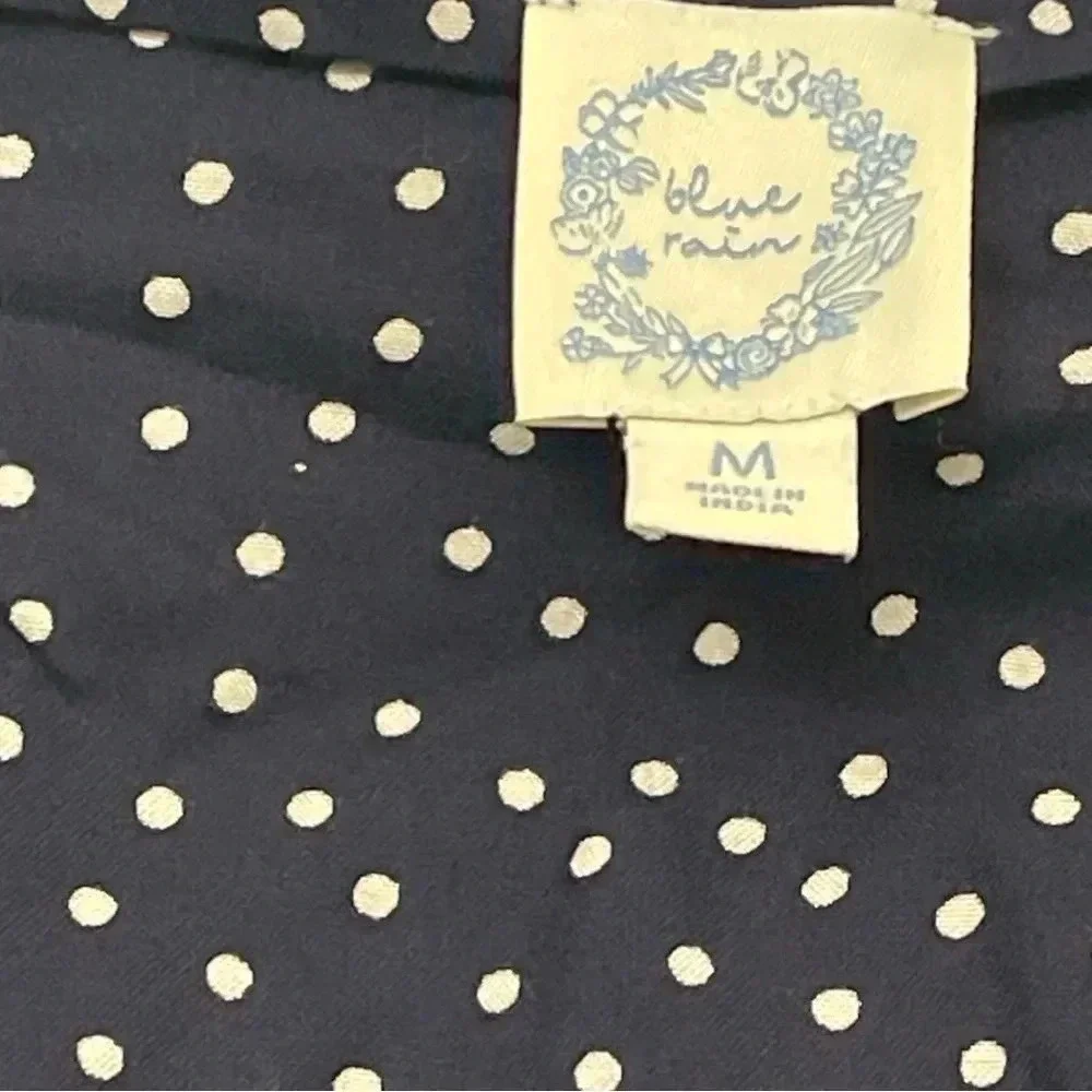 BLUE RAIN Navy Polka Dot Skirt NWOT - Picture 5 of 6
